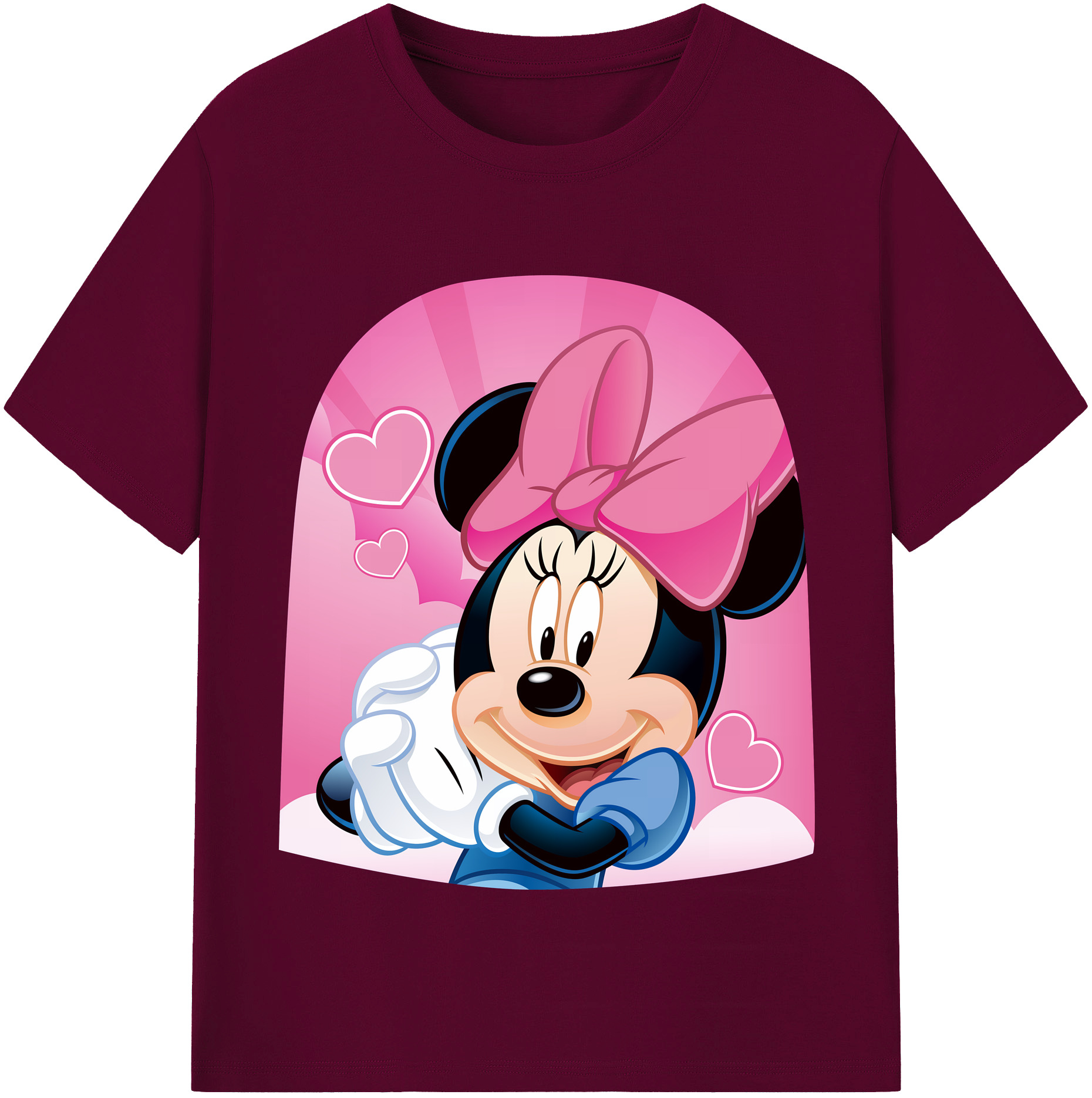 （画像用） ミッキーマウス Mickey Mouse レディースカジュアルプリントTシャツ（綿100％）